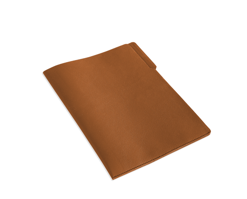 The Filefolder: Leather - Mandarin - A4