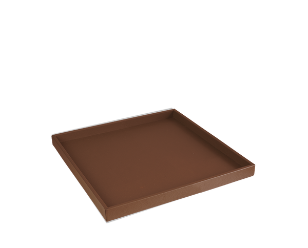 The Serving Tray: Leather - Cognac - Small