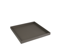 The Serving Tray: Leather - Grey - Small