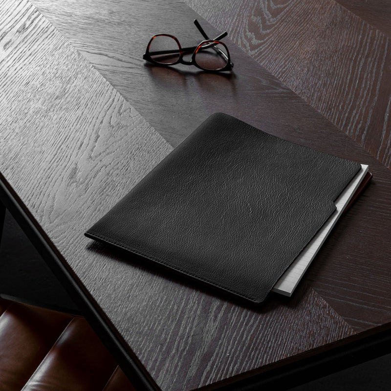 The Filefolder: Leather - Black - A4