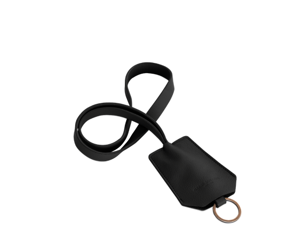 The Keyring: Leather - Black - Long strap