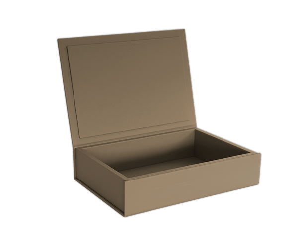 The Box: Leather - Almond - Large