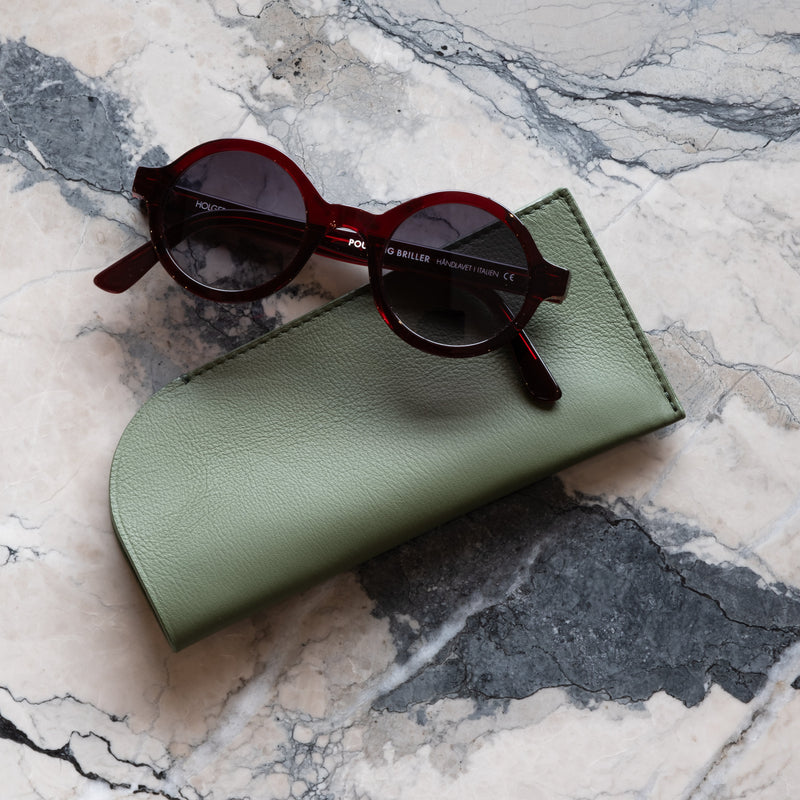 The Glasses Case: Leather - Grey