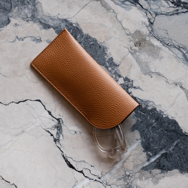 The Glasses Case: Leather - Cognac