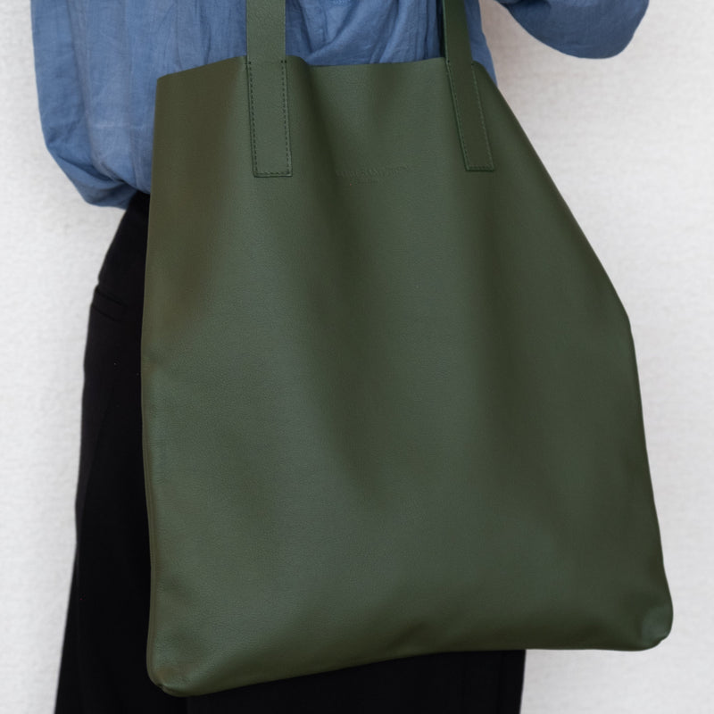 The Tote: Leather - Cactus - Small