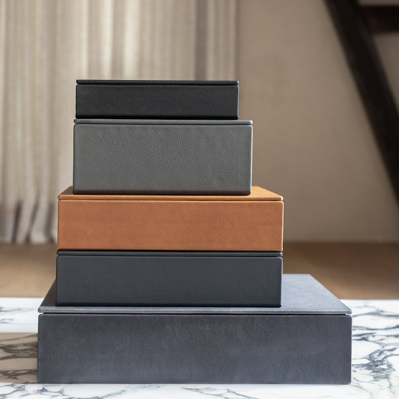 The Box: Leather - Granite - Medium