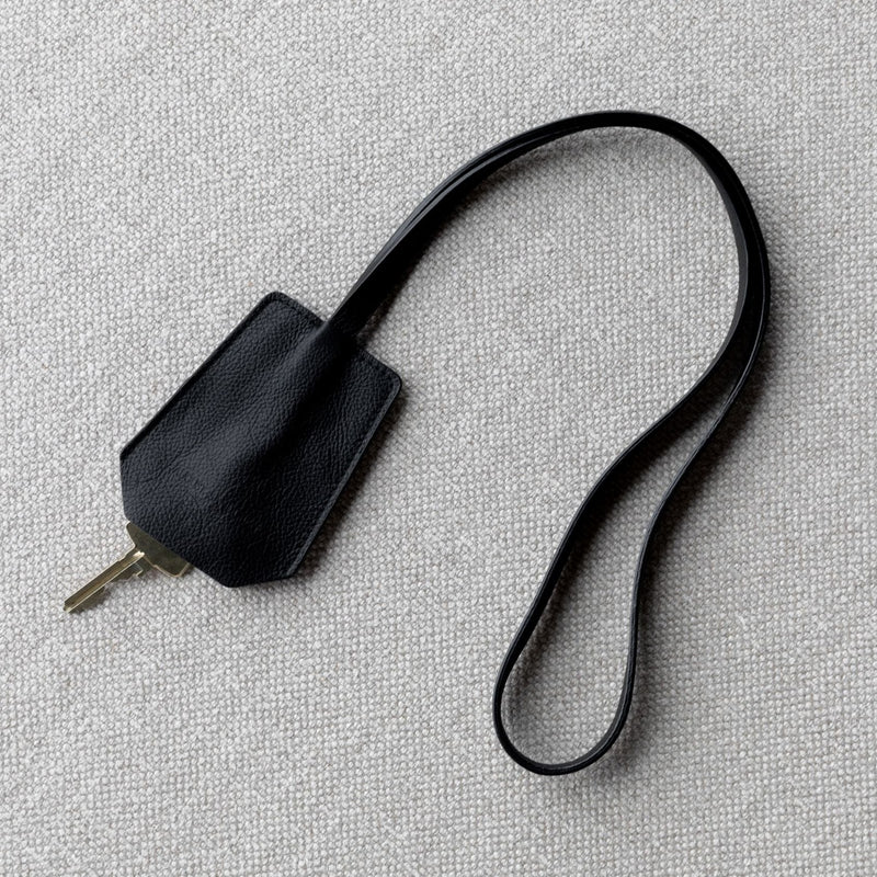 The Keyring: Surplus leather - Black - Long strap