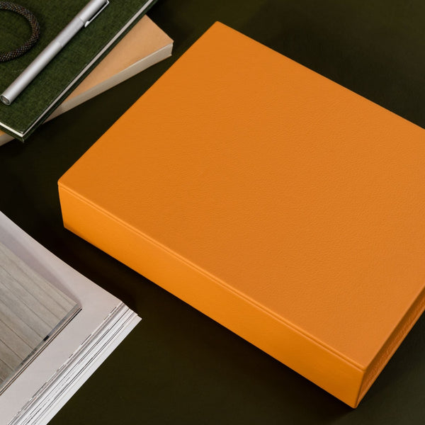 The Box: Leather - Saffron - Medium