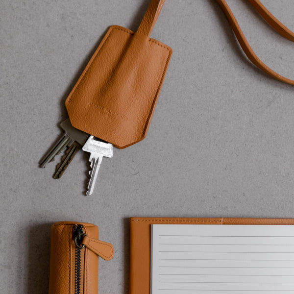 The Keyring: Leather - Saffron - Long strap