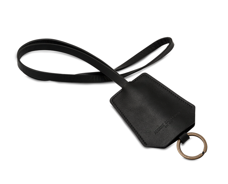 The Keyring: Surplus leather - Black - Long strap