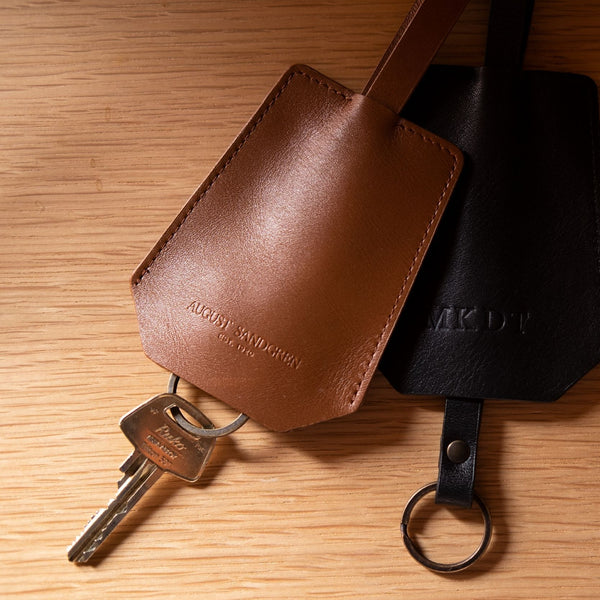 The Keyring: Surplus leather - Cognac - Short strap (15 cm)