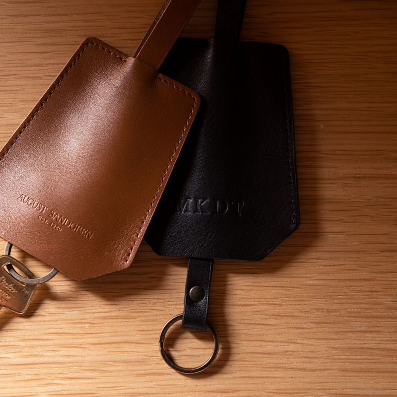 The Keyring: Surplus leather - Black - Long strap